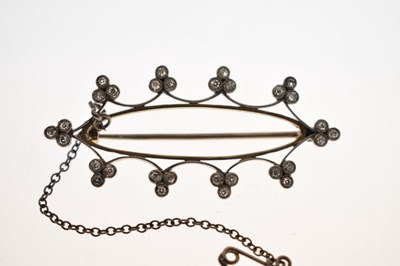 Lot 34 - Two diamond set early 20th century brooches