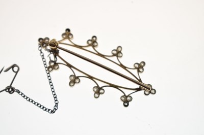 Lot 34 - Two diamond set early 20th century brooches