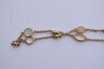 Lot 67 - Early 20th century opal 9ct rose gold necklace