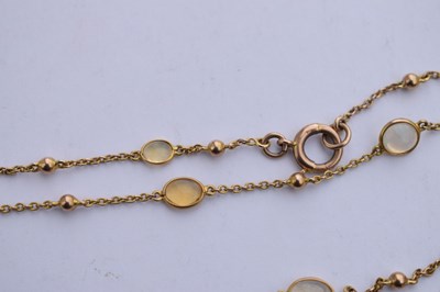 Lot 67 - Early 20th century opal 9ct rose gold necklace