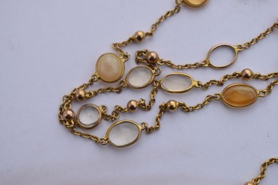 Lot 67 - Early 20th century opal 9ct rose gold necklace