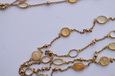 Lot 67 - Early 20th century opal 9ct rose gold necklace