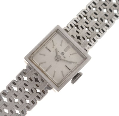 Lot 141 - Bucherer - Lady's 18k white gold bracelet watch