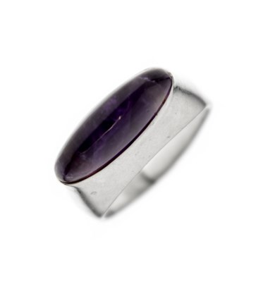 Lot 83 - Uni David-Andersen amethyst silver ring