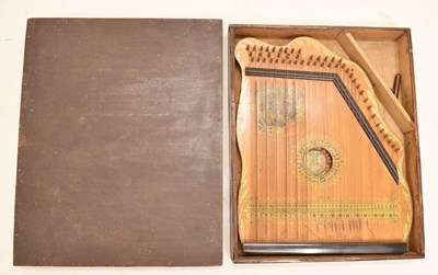Lot 364 - Early 20th century Edward VII Coronation harp or zither