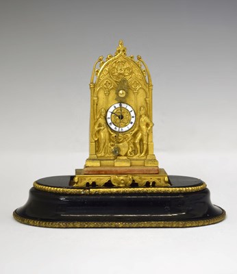 Lot 488 - 19th century Continental gilt bronze Zappler clock