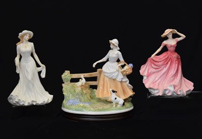 Lot 599 - Royal Worcester - 'Bluebell Time' limited edition figure, etc
