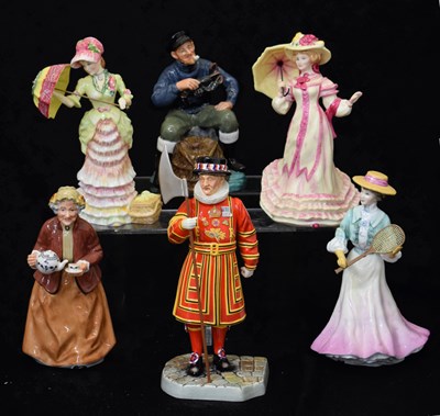 Lot 608 - Royal Doulton - Six boxed figures