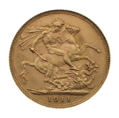 Lot 196 - George V gold sovereign, 1911