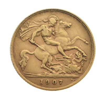 Lot 202 - Edward VII gold half sovereign, 1907
