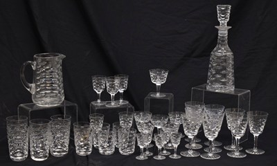 Lot 552 - Suite of Waterford 'Tralee' pattern crystal glass