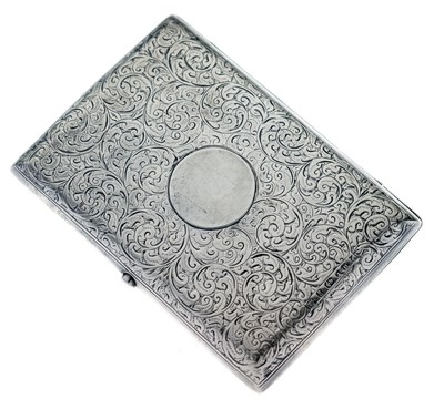 Lot 152 - Late Victorian silver card case with fitted interior