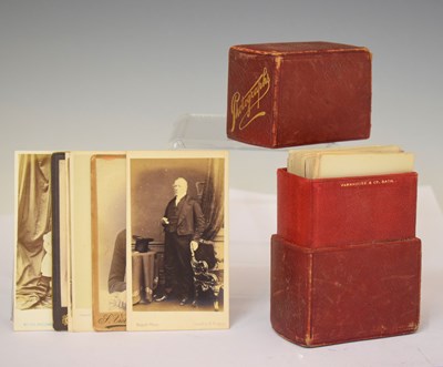 Lot 355 - Collection of Victorian carte de visite or cabinet card photographs