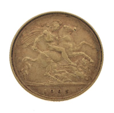 Lot 201 - Edward VII gold half sovereign, 1905