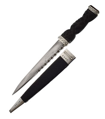 Lot 295 - Victorian silver dirk of large size
