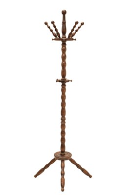 Lot 816 - Fritz Gerneth - 1960's German turned fruitwood coat rack or hall stand