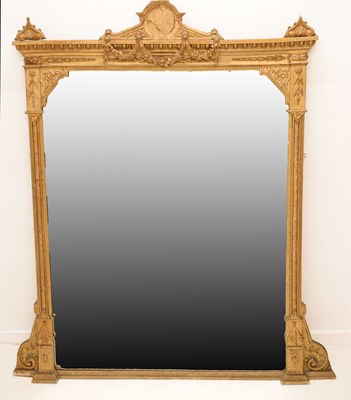 Lot 500 - Late Victorian giltwood overmantel