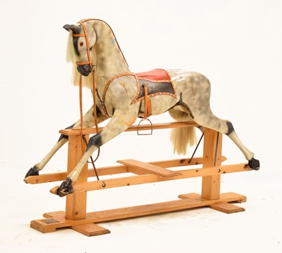Lot 501 - Child's dapple grey rocking horse