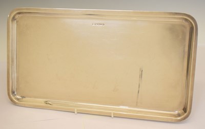 Lot 246 - George V silver salver or tray of rectangular form