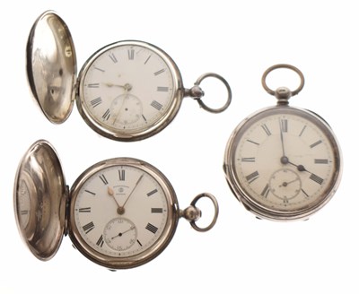 Lot 202 - Mid Victorian silver full hunter pocket watch, George H. Hunt