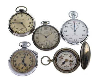 Lot 205 - Omega - 1960s chrome cased stopwatch, ref. 9000