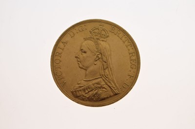 Lot 180 - Queen Victoria £5 gold coin (Quintuple sovereign), 1887