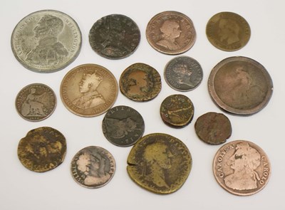 Lot 334 - Collection of Roman and Georgian coins, etc
