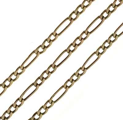 Lot 87 - 9ct gold figaro link necklace