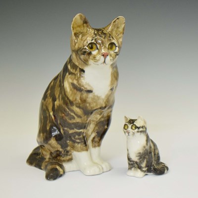 Lot 593 - Winstanley Tabby cats in seated pose