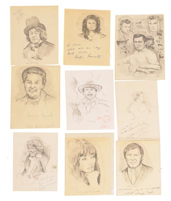 Lot 471 - James Alfred Collins-Tandy (1941-2024) - Artwork signed by various TV celebrities and actors