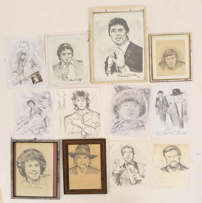 Lot 470 - James Alfred Collins-Tandy (1941-2024) - Artwork signed by various musicians etc
