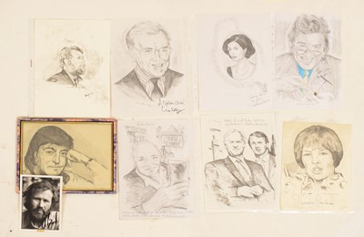 Lot 473 - James Alfred Collins-Tandy (1941-2024) - Artwork signed by various authors and celebrities