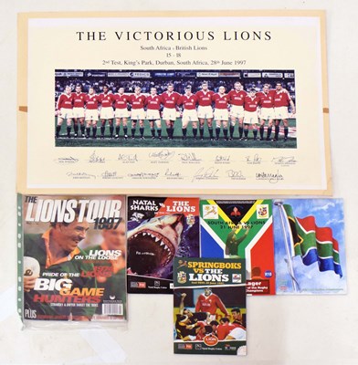 Lot 499 - Rugby Union Interest - Signed limited edition British Lions team photograph