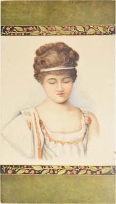 Lot 560 - Late 19th century hand painted tile