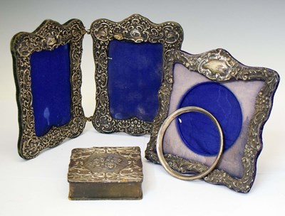 Lot 256 - Collection of silver-mounted photograph frames and a silver lidded box