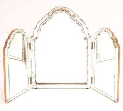 Lot 703 - Early 20th century triptych dressing table mirror
