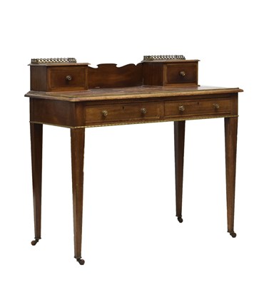 Lot 732 - Edwardian inlaid mahogany writing desk