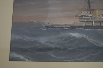 Lot 401 - Antonio De Simone (Italian, 1851-1907) - Gouache heightened with white - Dreadnought