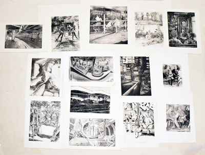 Lot 686 - British school (20th century) - Collection of etchings - Scenes from Urban Life