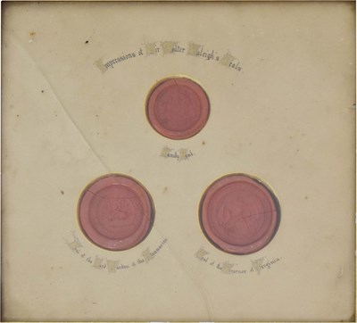 Lot 354 - Red wax impressions of Sir Walter Raleigh's seals