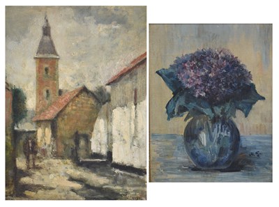 Lot 746 - 20th century school - Oil on board - 'Klein Venetië, Sittard' and one other