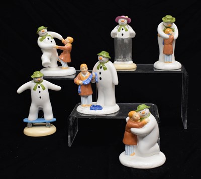Lot 587 - Coalport Characters ‘The Snowman’ - Six boxed figures