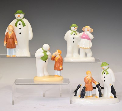 Lot 589 - Coalport Characters ‘The Snowman’ - Four boxed figure groups