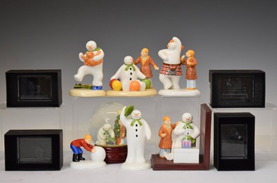 Lot 591 - Coalport Characters ‘The Snowman’ - Five unboxed figures