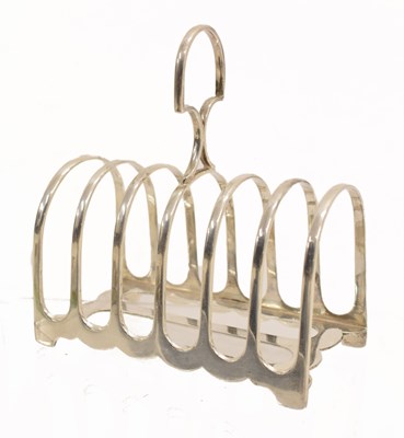 Lot 316 - Late Victorian silver toast rack