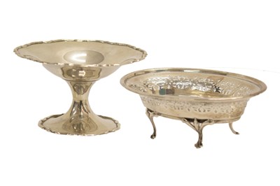 Lot 321 - George V silver pedestal dish, and a George VI silver dish