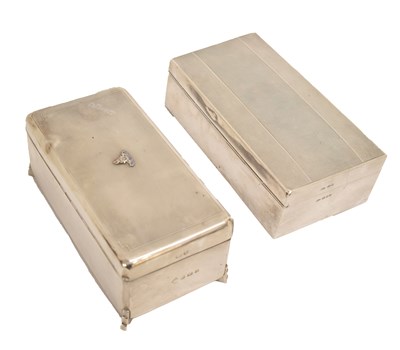 Lot 216 - Two George VI silver table-top boxes