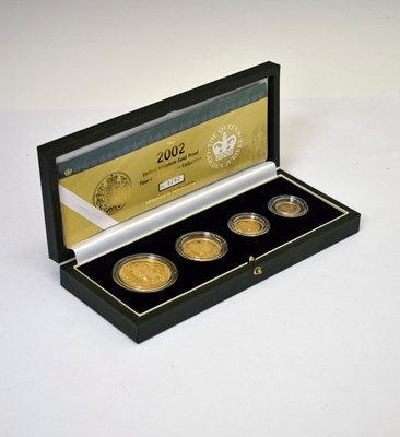 Lot 188 - Elizabeth II gold proof four-coin sovereign set, 2002
