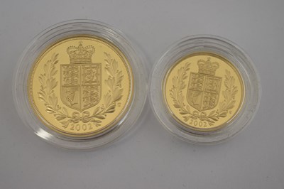Lot 188 - Elizabeth II gold proof four-coin sovereign set, 2002