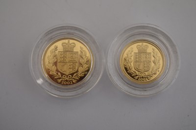 Lot 188 - Elizabeth II gold proof four-coin sovereign set, 2002